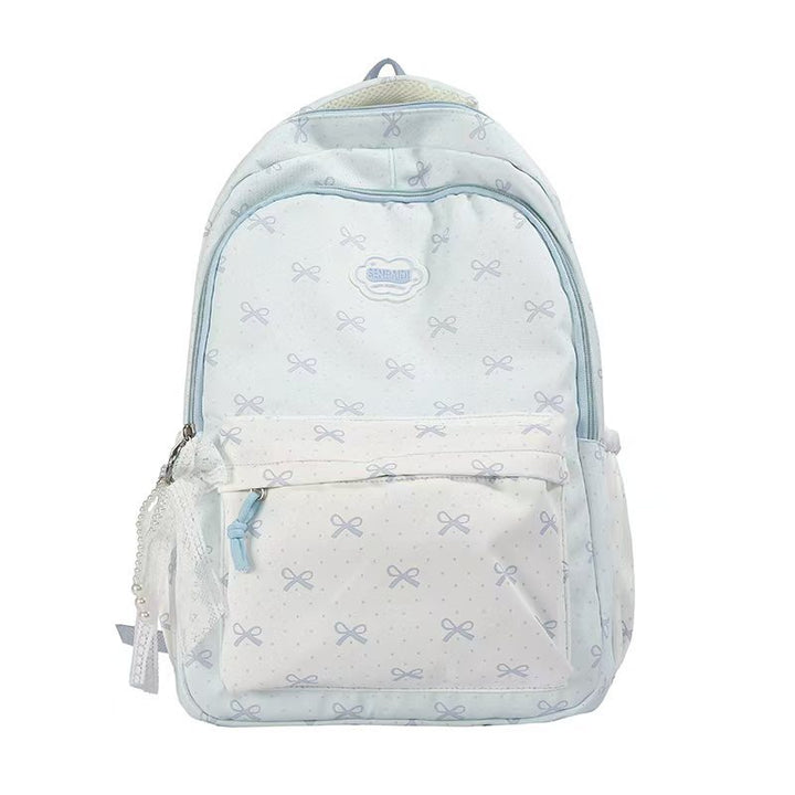 Cute Bow Pattern School Backpack Bowlift