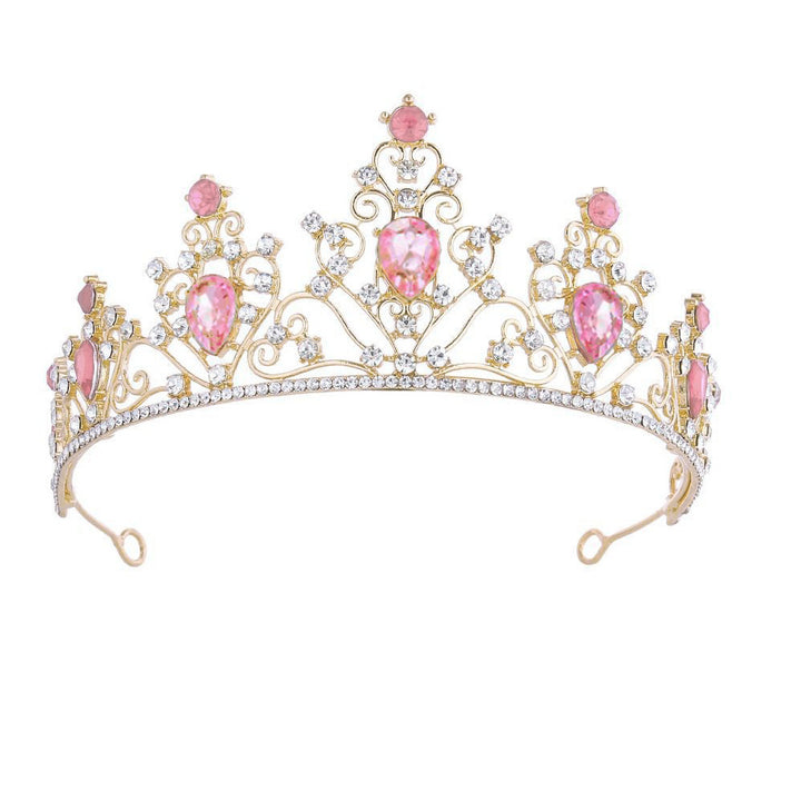 Girl crown with sparkling crystals and elegant birthday sash set Bowlift