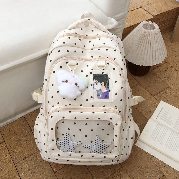 Cute Polka Dot Themed Stylish Backpack
