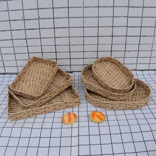 Natural Woven Serving Basket Set Bowlift