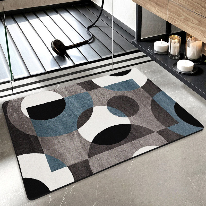 Geometric Pattern Soft Memory Foam Bath Mat Bowlift