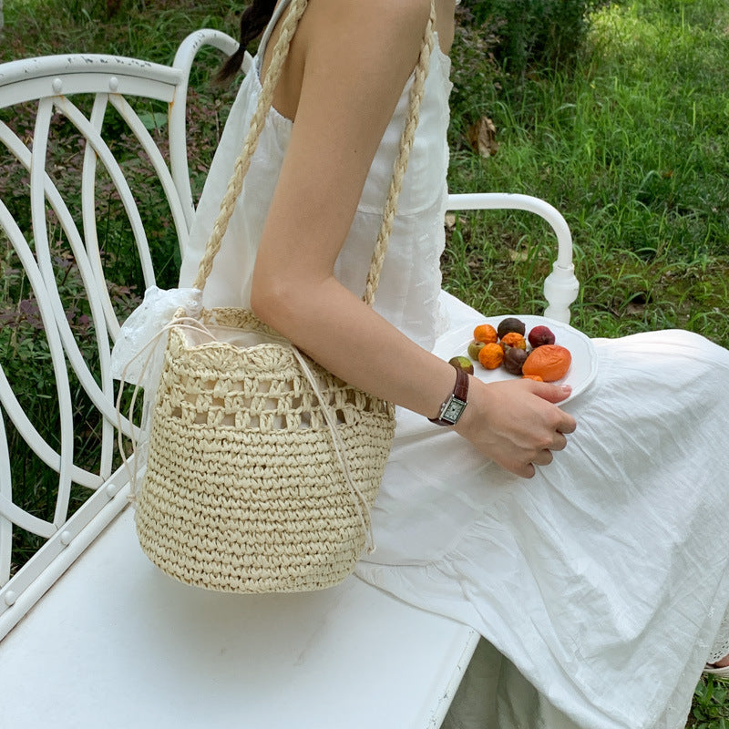 Handmade Braided Bucket Bag Bowlift