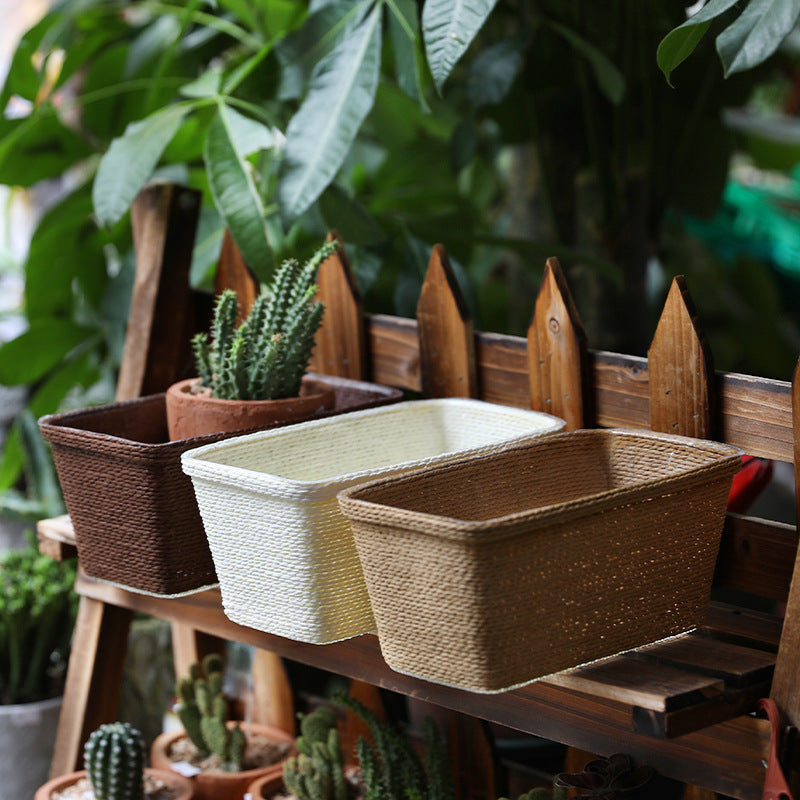 Natural Fiber Decorative Storage Container Bowlift