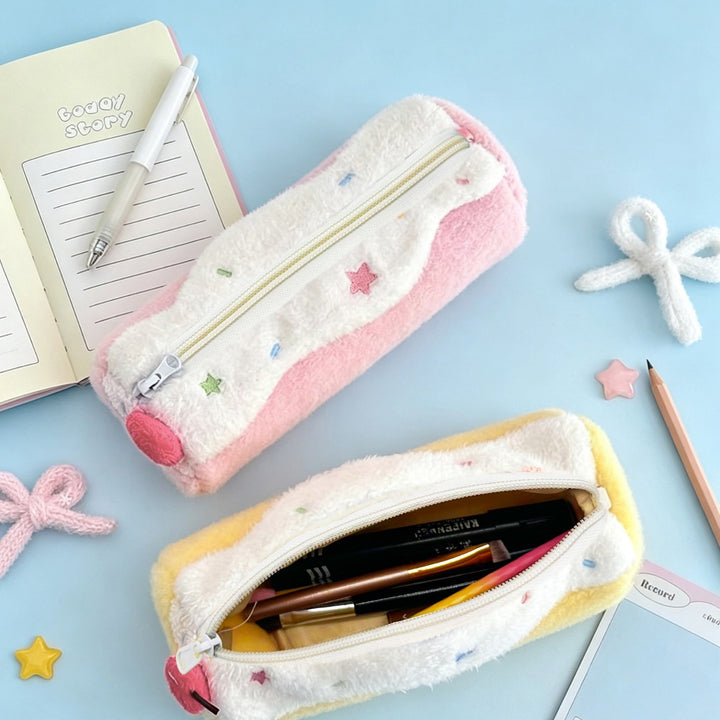 Plush Dessert-Themed Pencil Case Bowlift