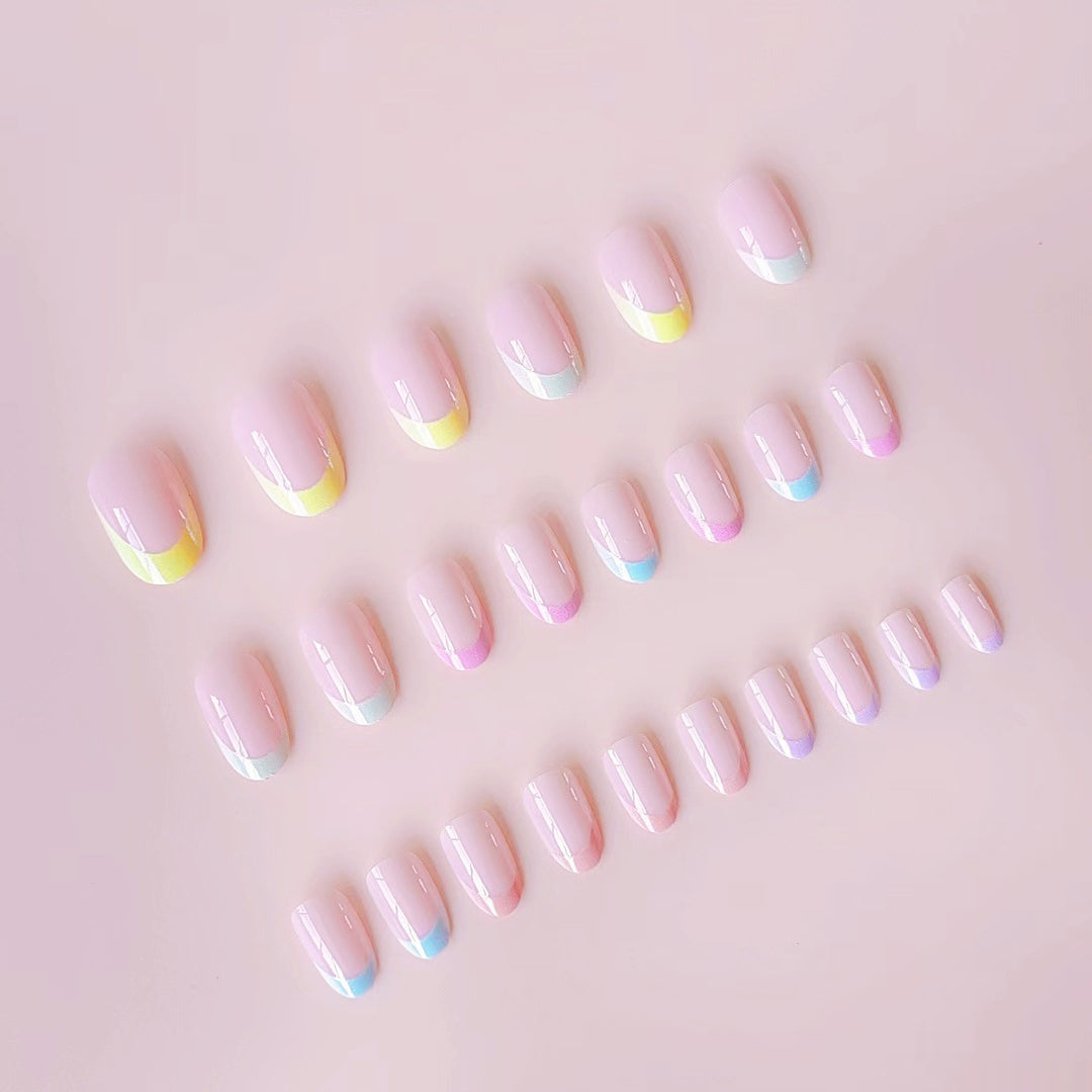 Acrylic nail set with gentle gradient and elegant tips Bowlift