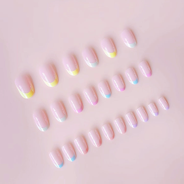 Acrylic nail set with gentle gradient and elegant tips Bowlift