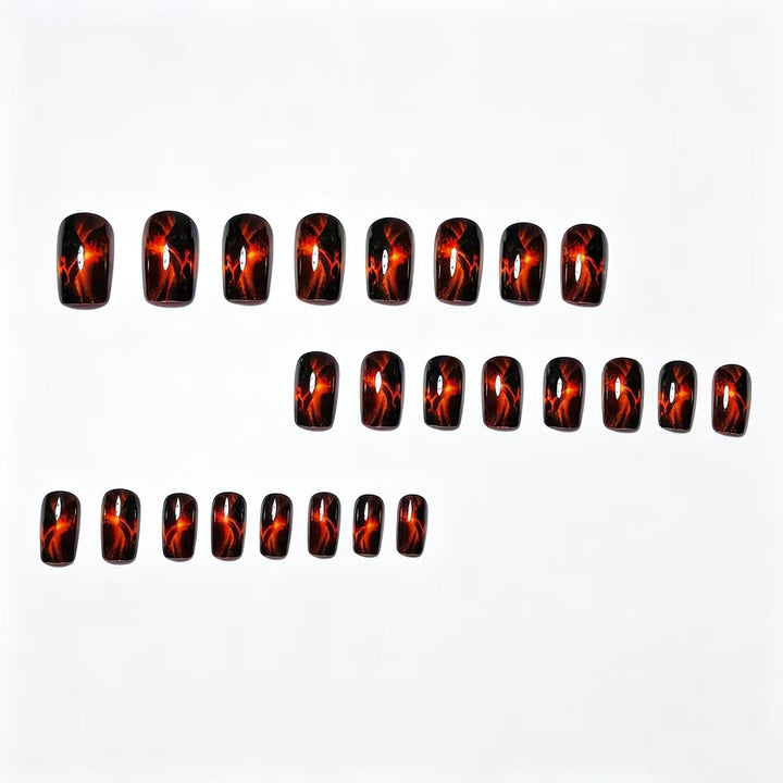 Art nails with volcano motif Bowlift