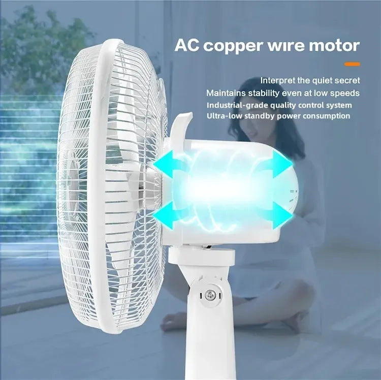 Ladies solar-powered stand fan with intelligent control Bowlift