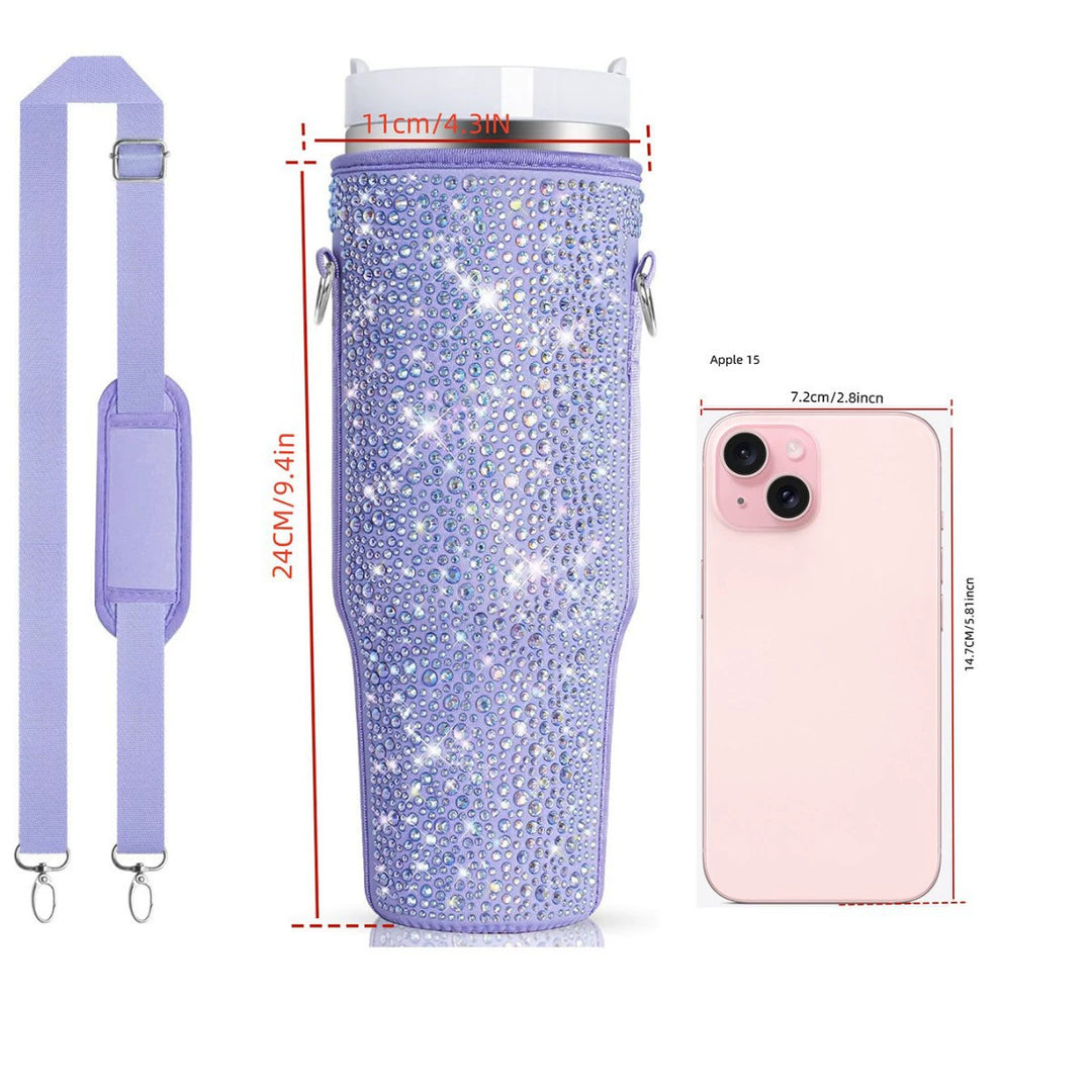 Ladies Glittering Insulated Bottle Case Bowlift