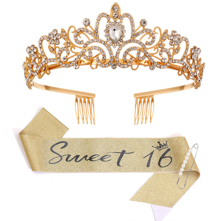 Women's Glamorous Tiara with rhinestone embellished design Bowlift