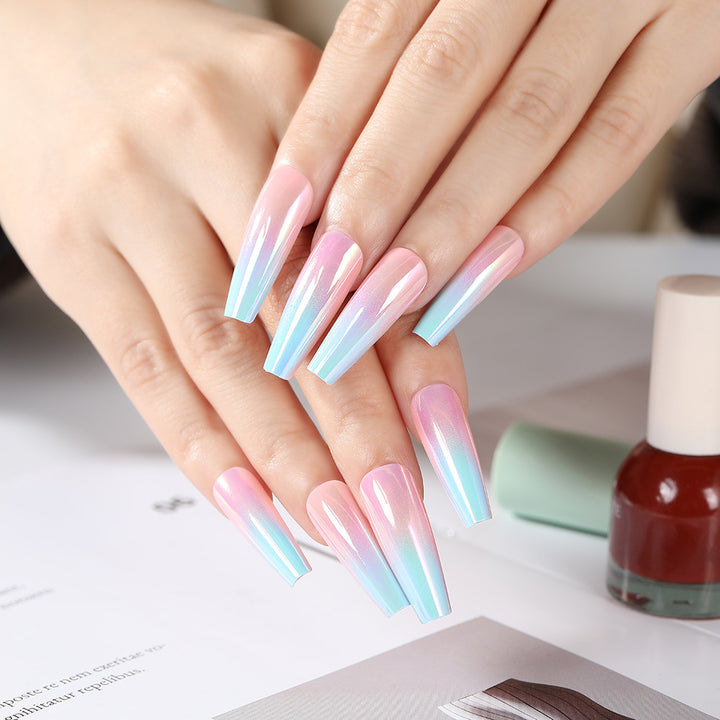 Artificial nails in modern ombre design Bowlift