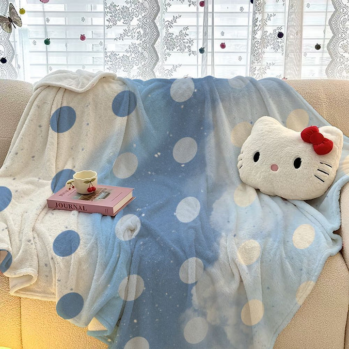 Cozy Polka Dot Fleece Blanket