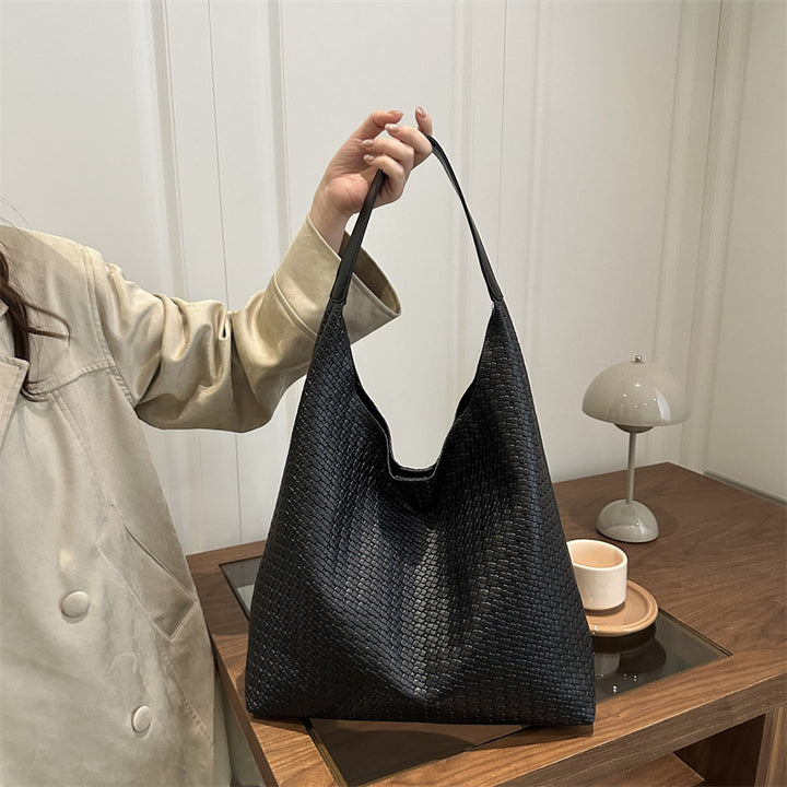 WoTextured Fabric Slouchy Tote Bag Bowlift