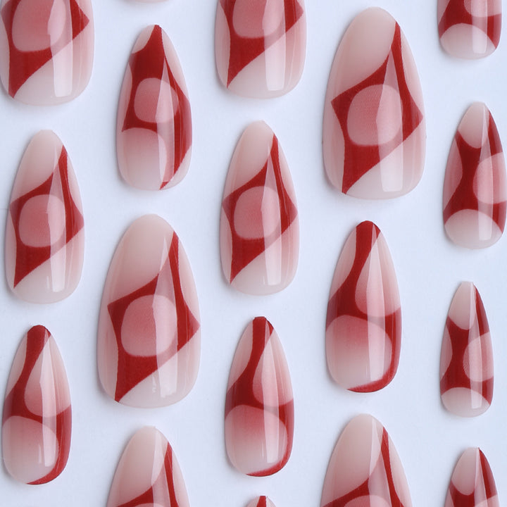 Artificial Stiletto Fingernails with Elegant Design Bowlift