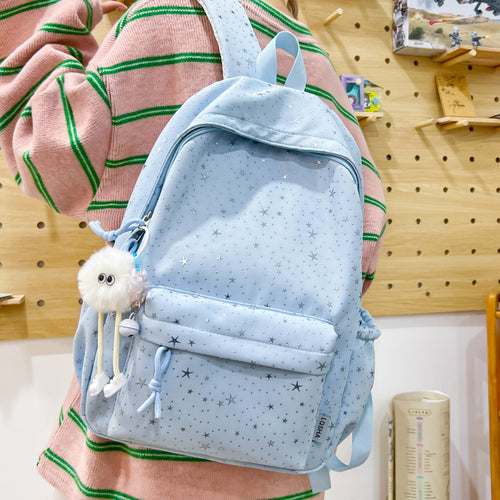 Cute Star-Embellished Casual Backpack