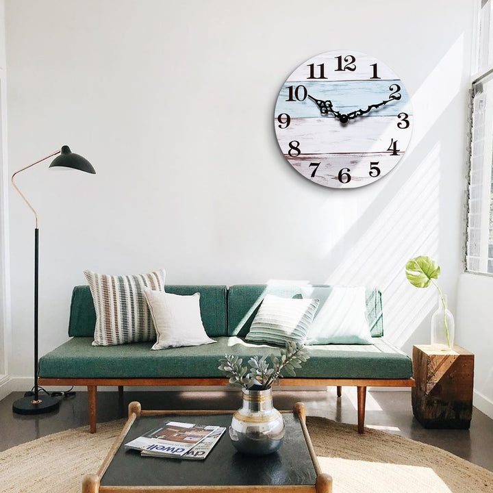 Wall clock in rustic wood design Bowlift