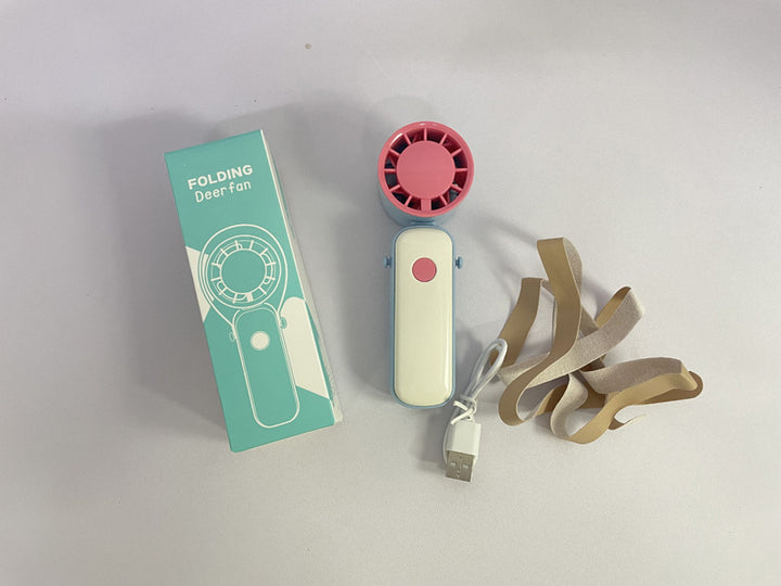 Unisex Portable Folding Fan with USB Charging Bowlift