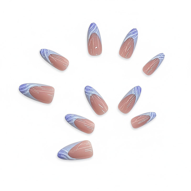 Artistic Watercolor Press-On Nail Set Bowlift