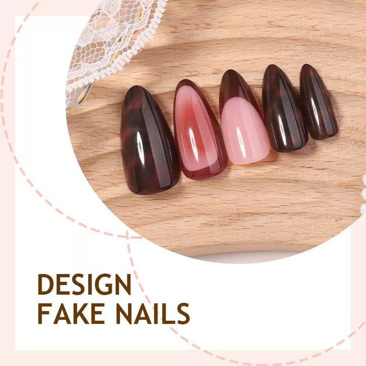 Acrylic nail set with stylish stiletto design and exciting color gradient Bowlift