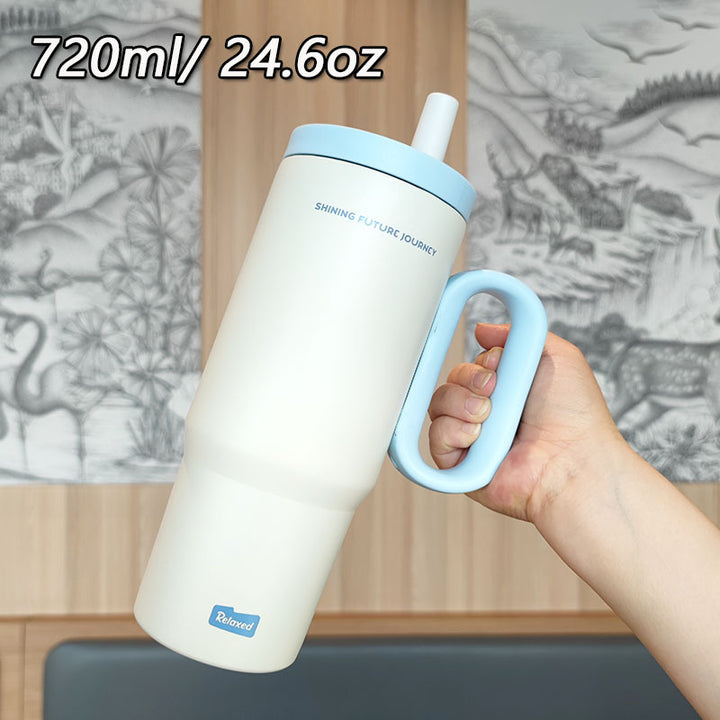 Women insulated drinking container with ergonomic handle Bowlift
