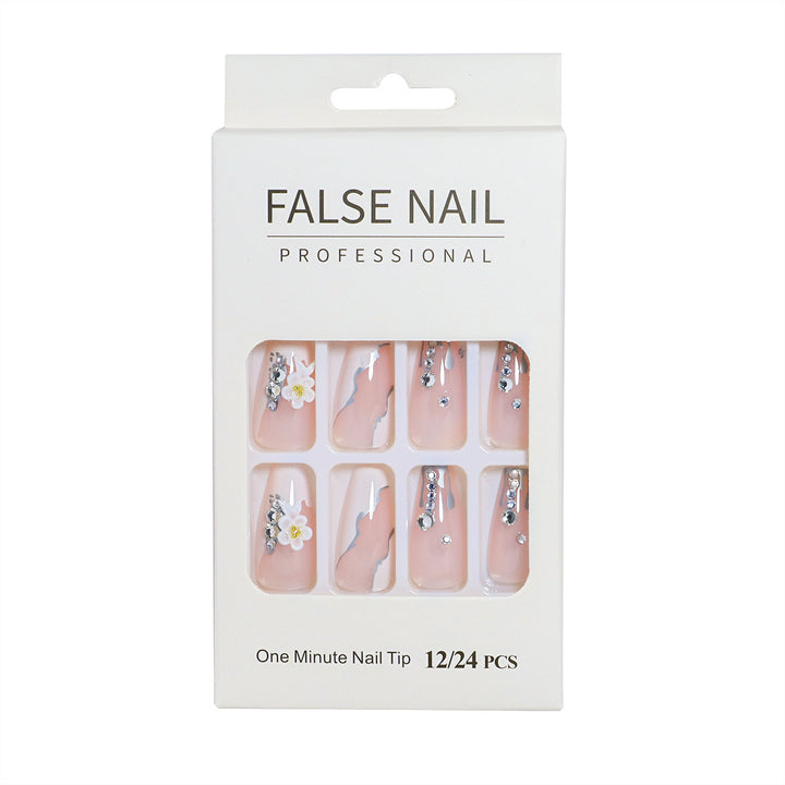 Decorative Press-On Nail Set with 3D Accents Bowlift