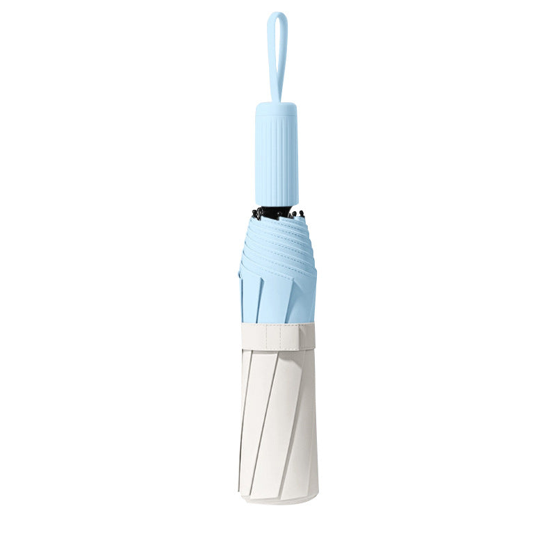 Ladies Automatic Folding Umbrella with Ergonomic Handle and Double-Layer Construction Bowlift