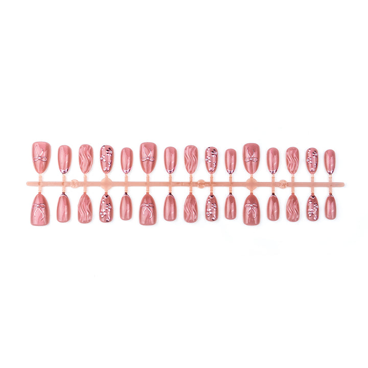 Exquisite Floral Motif Press-On Nail Tips Bowlift