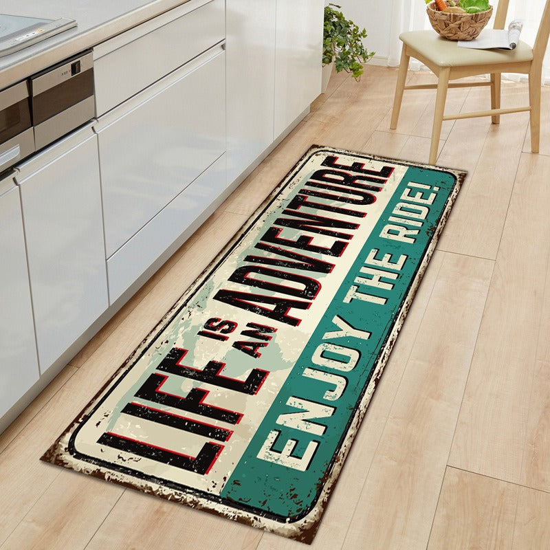 Vintage-Inspired Laundry Room Mat