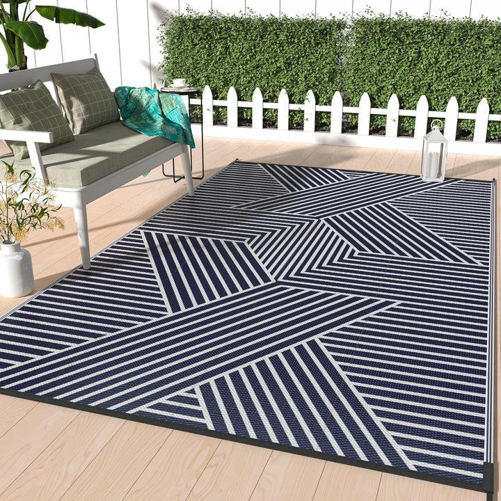 Geometric Patterned Outdoor Area Mat