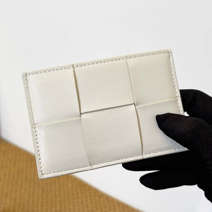 Woven Leather Card Holder Bowlift