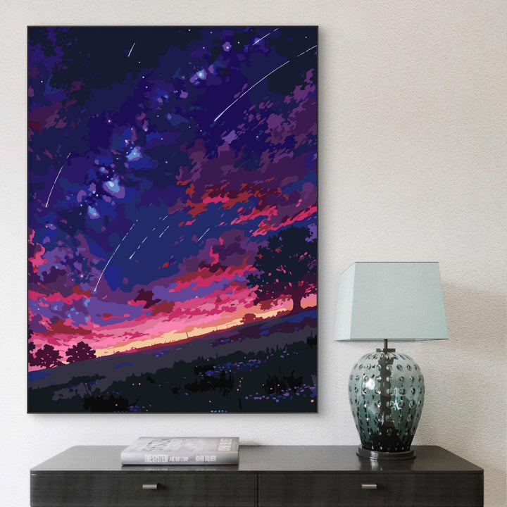 Dreamy Celestial Landscape Canvas Art Bowlift