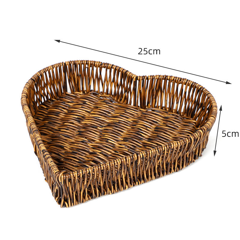 Round Woven Serving Tray Bowlift