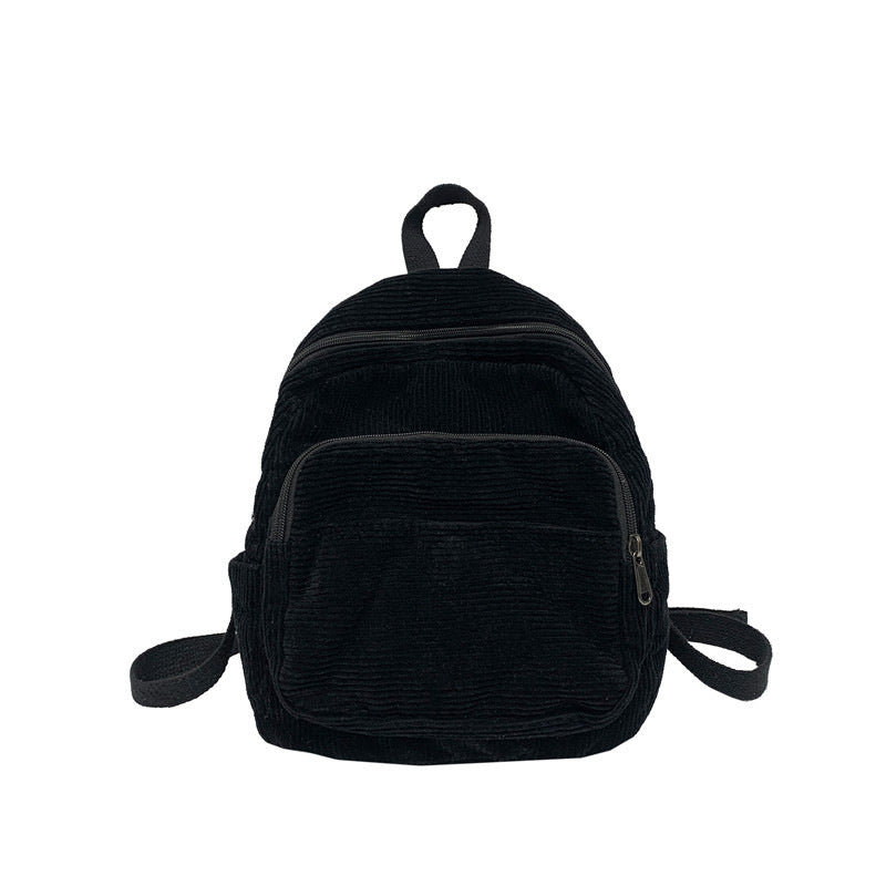 Corduroy Textured School Backpack Bowlift