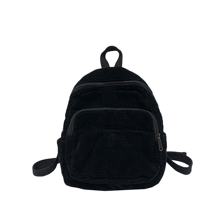 Corduroy Textured School Backpack Bowlift
