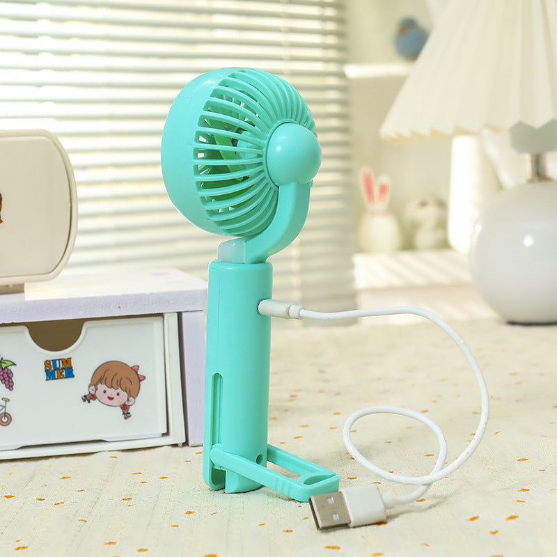 Women's Portable Hand Fan with Integrated LED Lighting Bowlift