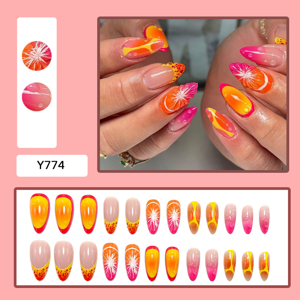Artificial nails with fruity design Bowlift