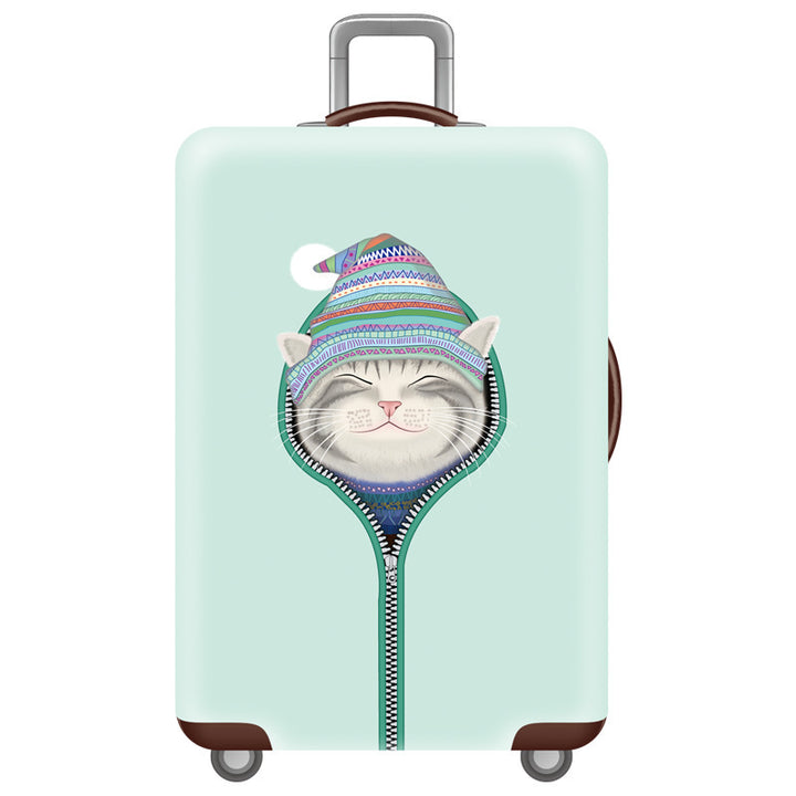 Women's Hard Shell Suitcase with Cute Cat Design Bowlift
