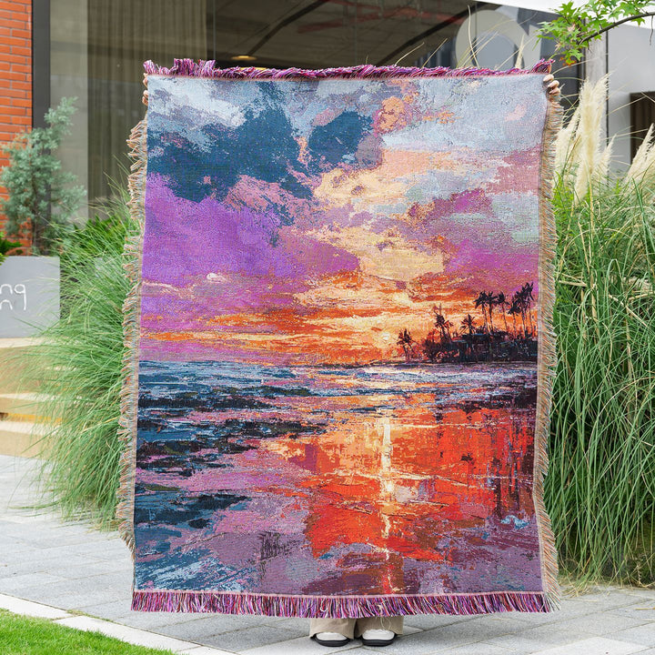 Scenic Landscape Woven Throw Blanket
