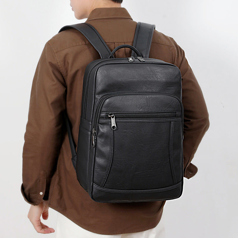 Elegant Backpack Made of Faux Leather with Multiple Compartments Bowlift