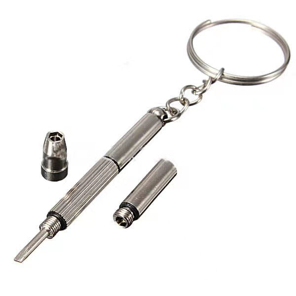 Multi-Functional Eyewear Repair Tool Keychain Bowlift