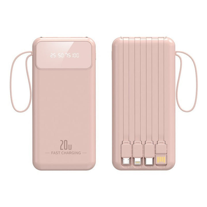 Powerbank with multifunctional charging cables and digital charging display Bowlift