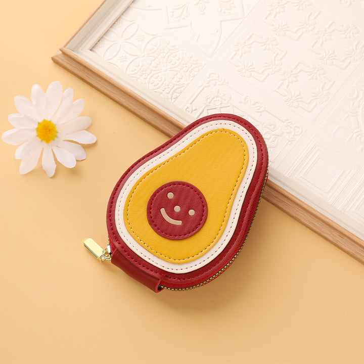 Fun Fruit-Themed Zippered Coin Purse Bowlift
