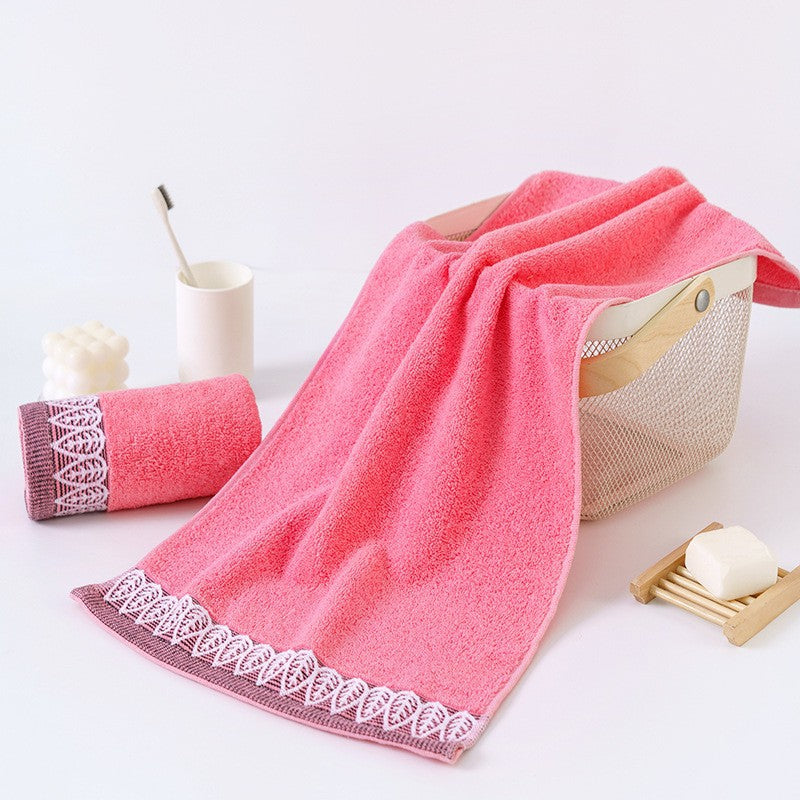 Women Cotton Bath Towel with Fine Border Bowlift