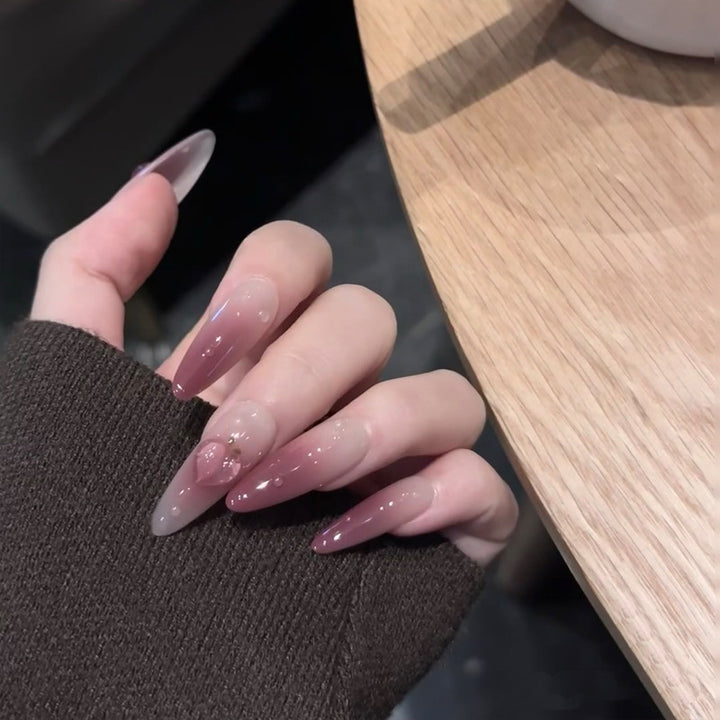 Natural Almond-Shaped Press-On Nails Bowlift