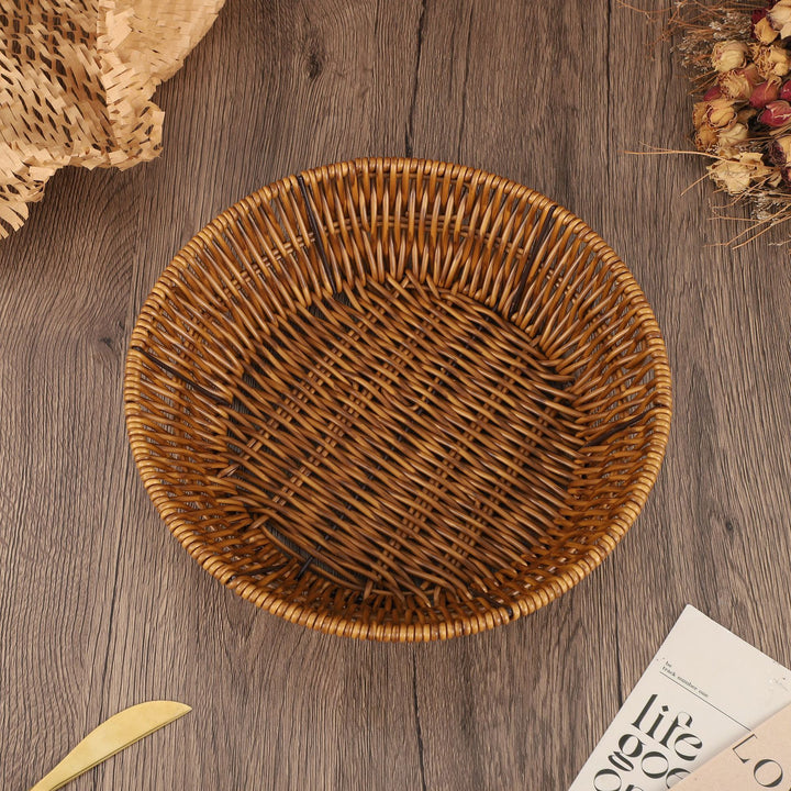 Decorative Wicker Storage Bowl Bowlift