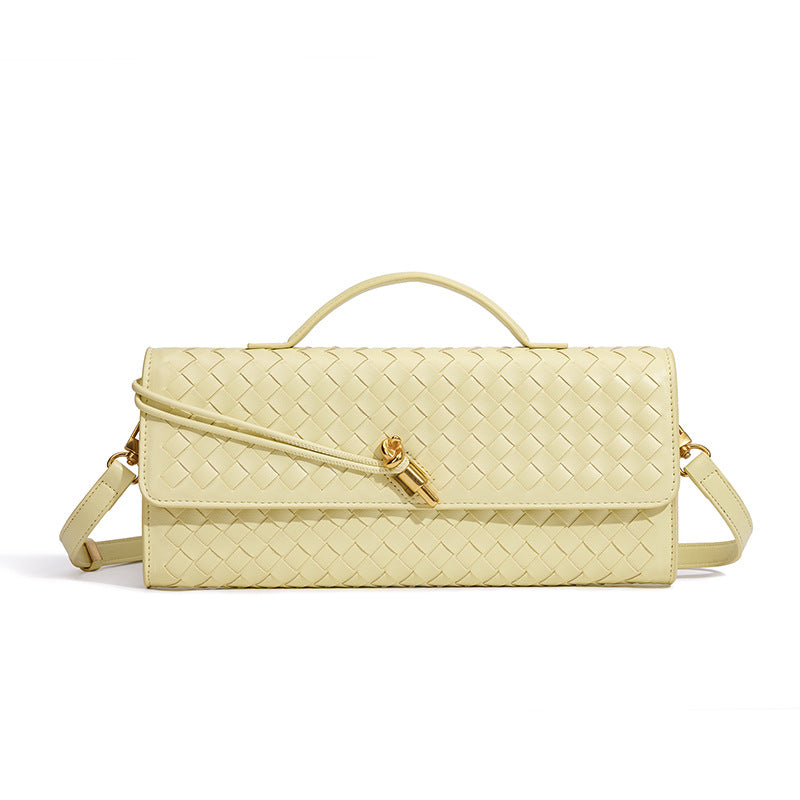 Woven Leather Clutch Bowlift