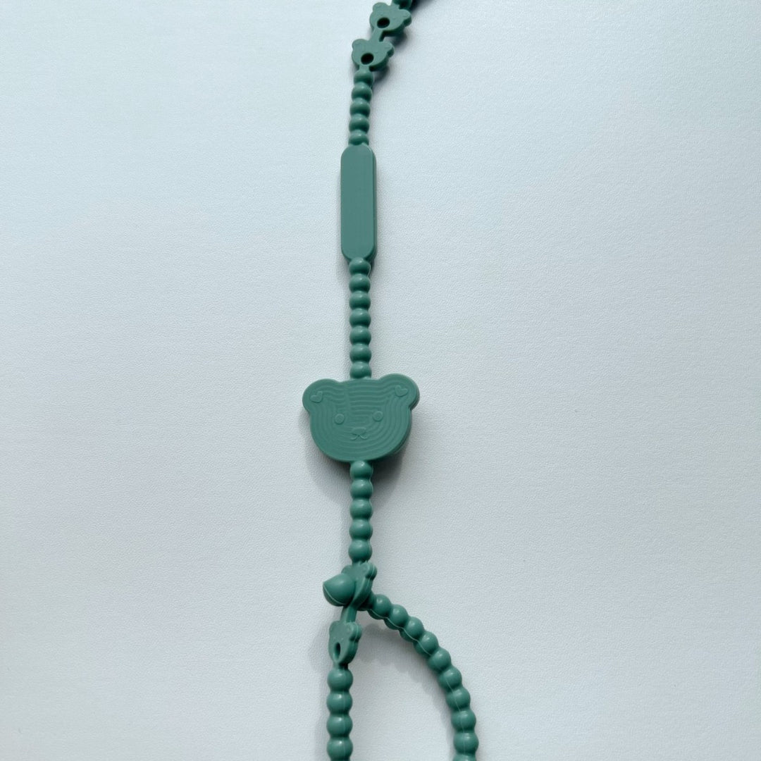 Multi-Purpose Beaded Safety Cord with Teddy Snap and Quick-Release Clip