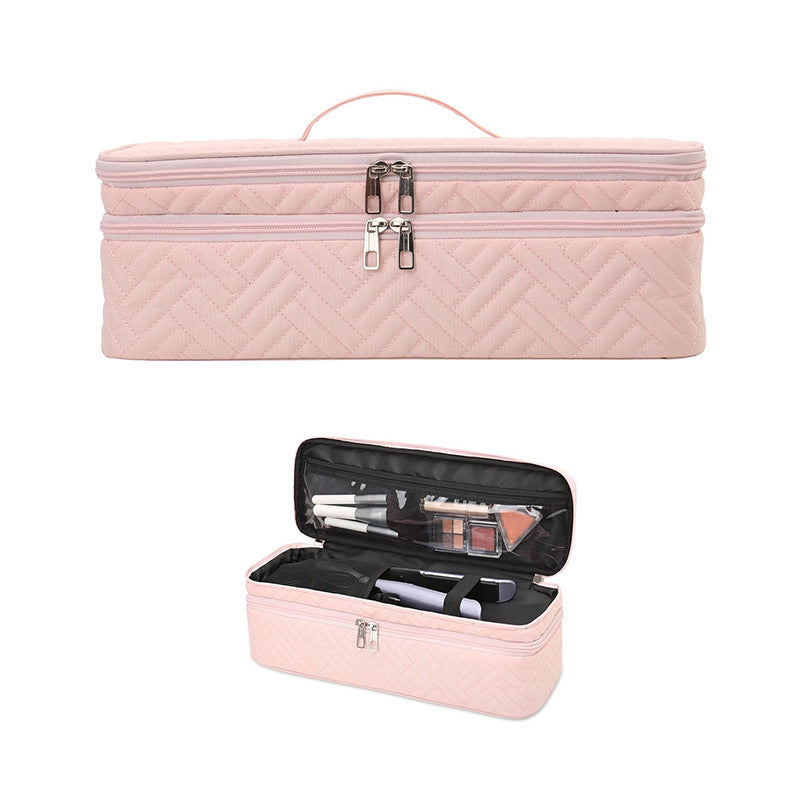 Cosmetic organizer bag for hair dryers and styling tools Bowlift
