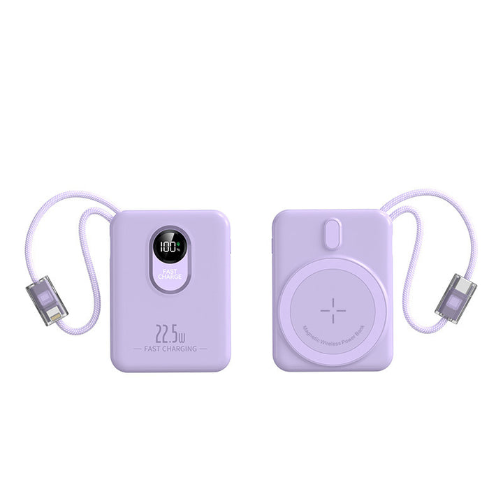 Magnetic Wireless Powerbank with Fast Charging Function and Digital Display Bowlift