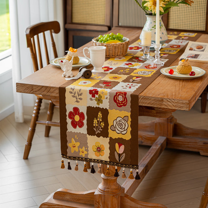 Elegant Floral Table Runner